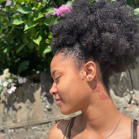 Synthetic kinky curly HANDMADE crochet 16” afro drawstring ponytail - Picture 1 of 4